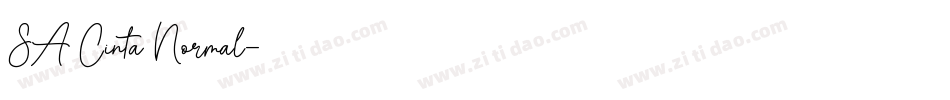 SA Cinta Normal字体转换